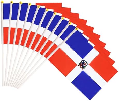50 Pack Nicaragua Nicaraguan on Stick Flags,Small Mini Hand Held Nicaragua Nicaraguan Flags 5.5x8.3 Inch, Grand Opening, Carnival,Party Events Celebration