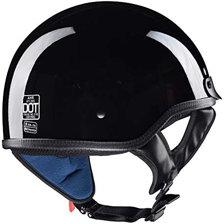 AHR Half Face Motorcycle Helmet DOT Approved Half Helmet for Motorbike | Cruiser Chopper, RUN-C & RUN-D Patriotic Flag