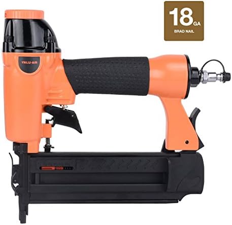 F50Q 18 Gauge Pneumatic Brad Nailer 3/8” to 2” for Cabinet, Trim, Baseboard, Chair Rail, and Finish Work (Needs An Air Compressor)