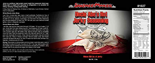 The Sausage Maker - Uncle Abe's Jerky Seasoning, Hot, 5 lb w/ InstaCure #1, 1 lb