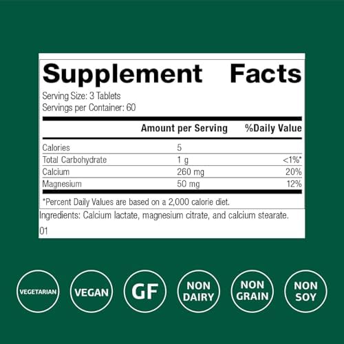 Standard Process - Calcium Lactate Powder - Bone Health & Immune Support - Calcium Magnesium Supplement for Bone Strength & Blood Health - Non-Dairy, Soy & Gluten-Free - 12 oz