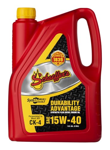 Schaeffer Manufacturing Co. 0700CK4-006 SynShield Durability Advantage Diesel Engine Oil 15W-40, 1-Gallon Bottle (Pack of 6)