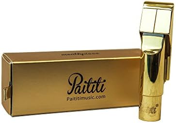 Paititi Professional Gold Plated Alto Saxophone Metal Mouthpiece #6