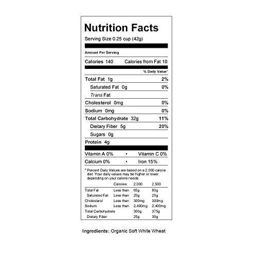 Soft White Wheat - Organic - Handy Pantry Brand - Perfect for Food Storage, Flour, Baking, Sprouting & More (35Lb)