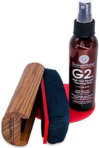 GrooveWasher Vinyl Record Cleaning Kit – Handcrafted Hardwood Handle with Scratch-Free Microfiber Pad