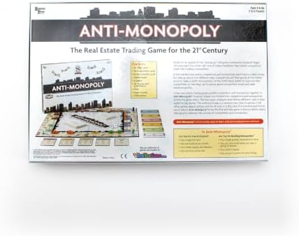 Anti-Monopoly Board Game, Play as a Capitalist or Monopolist, the Original Monopoly Game from University Games