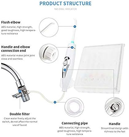 Water Flosser for Family Use, Oral Irrigator Non-Electric Safety Adjustable Faucet & Shower Spa, Water Pressure Dental Oral Care Tooth Cleaning.