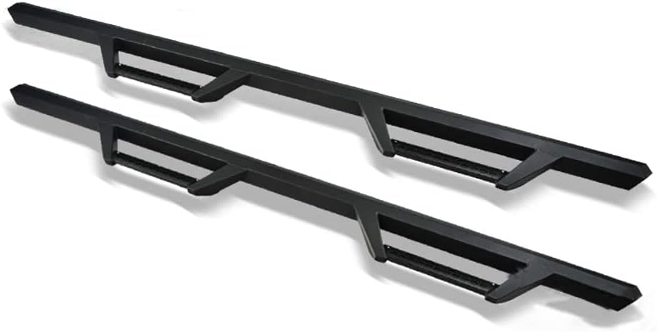 R&L Racing Matte Black Hoop Drop Step Side Nerf Bars Boards 2009-2019 for Ram Crew Cab
