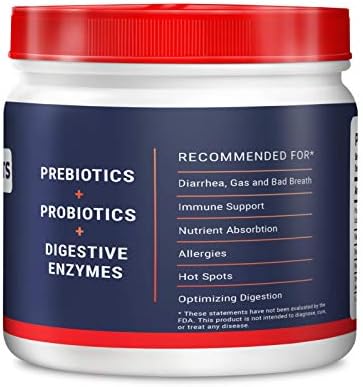 Geneflora Digestive Enzymes Prebiotics & Pet Probiotics 125 Grams, 2 Pack | Dog Probiotics for Digestive Support
