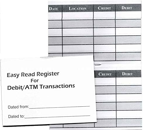 5 ATM Debit Card Mini Checkbook Registers