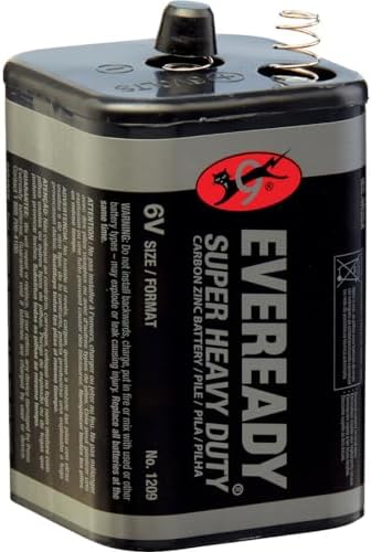 Eveready 1209 6 Volt Super Heavy Duty Lantern Battery Each