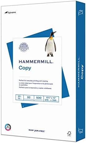 Hammermill Printer Paper, 20 lb Copy Paper, 8.5 x 11-1 Small Pack (400 Sheets) - 92 Bright, Made in the USA