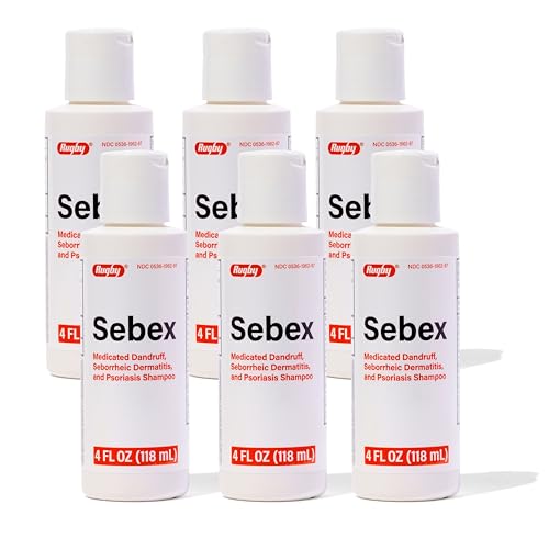 Rugby Sebex Medicated Dandruff Shampoo for Women and Men - 2% Sulfur and 2% Salicylic Acid Anti-Dandruff Shampoo - Helps With Symptoms of Seborrheic Dermatitis and Psoriasis - 4 Oz. (1 Pack)