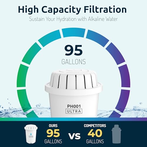 Invigorated Water Alkaline Water Filter Dispenser, 53-Cup Large Capacity