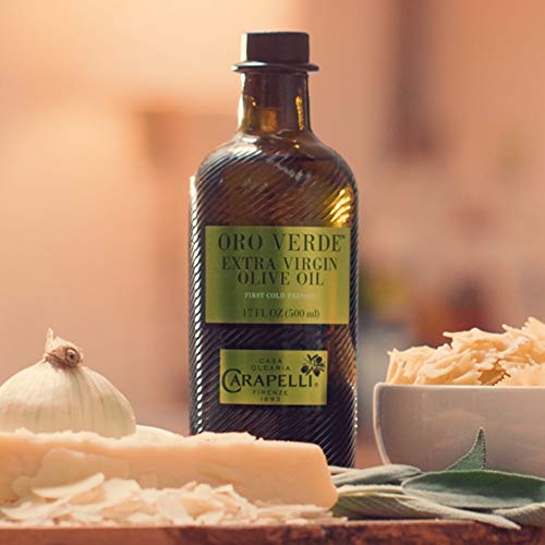 Carapelli - Oro Verde Extra Virgin Olive Oil: First Cold-Pressed EVOO – 33.8 Fluid Ounces (1 Liter)