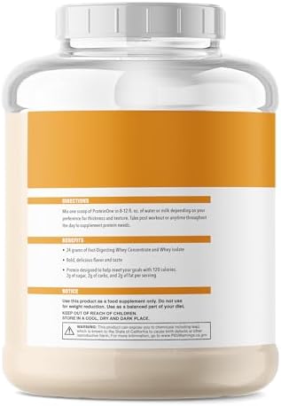 NutraOne ProteinOne Whey Protein Promote Recovery and Build Muscle with a Protein Shake Powder for Men & Women (Vanilla Ice Cream - 5 lbs.)
