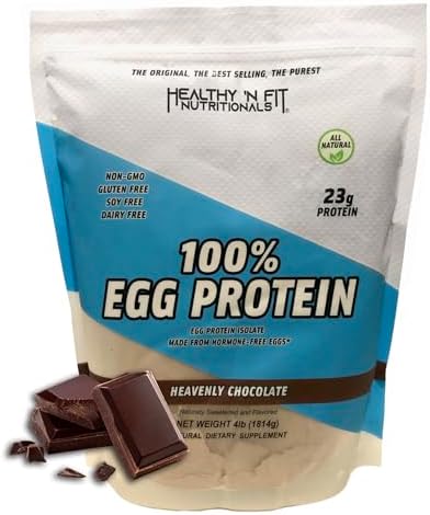 Healthy 'N Fit 100% Egg Protein- Vanilla Ice Cream (2lb): 100% Egg White Protein Plus Natural Peptides. Pure, All Naturally Sweetened Protein