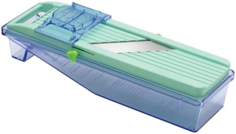 Benriner Mandoline Slicer with Collection Tray and 4 Blades, Japanese Stainless Steel, BPA Free