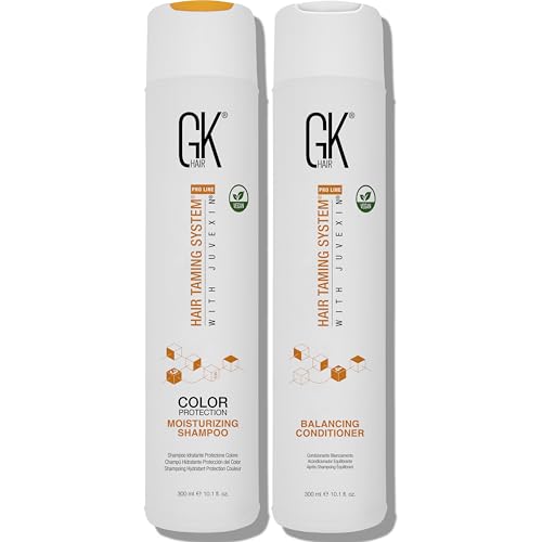 GK HAIR Keratin Shampoo and Conditioner set, Sulfate Free Moisturizing shampoo & conditioner for Color Treated Hair, Hydrating lightweight Formula for Dry, Damaged & Frizzy Hair 10.1oz each