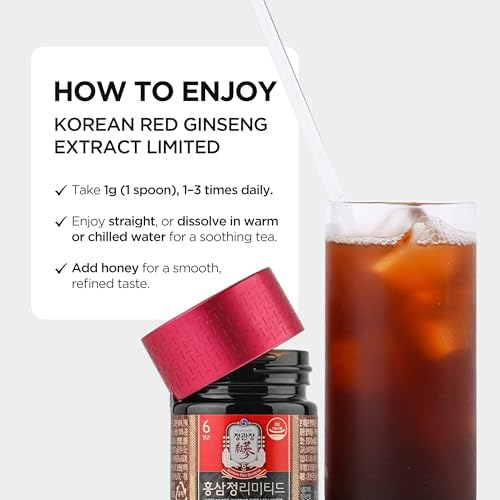JUNG KWAN JANG Korean Red Ginseng Extract Limited 100g Jar | Ginseng Supplement, Ginseng Tea | Energy Boost, Stamina