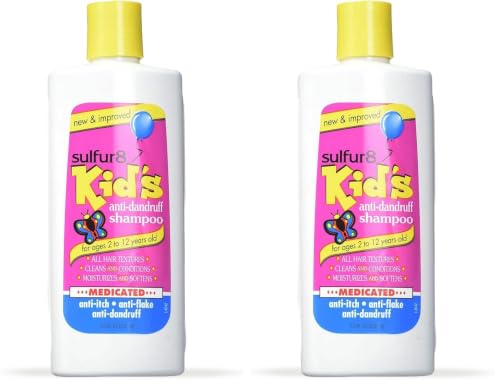 SULFUR8 Anti-Dandruff Shampoo for Kids 7.5 oz – Gentle Medicated Dandruff Control for Itchy Scalp, Mild Cleanse with Kid-Friendly Fresh Fragrance for Children & Sensitive Scalps