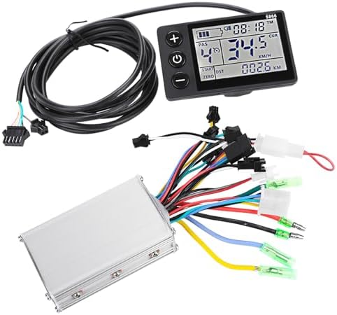 Electric Bike Motor Controller, LCD Display Brushless Motor Speed Controller 24V-36V Compatible for Commuters, Urban Cyclists, and Off-Road Riders
