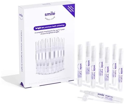 SmileDirectClub Teeth Whitening Kit with Lip Balm - 4 Pack 1.4ml Gel Pens - Professional Strength Hydrogen Peroxide