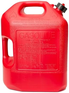 Midwest Can 6610 Safe-Flo Auto Shut Off 6 Gallon Gas Can – Durable Fuel Containers with FlameShield Safety System & Quick-Flow Spout - Red - 4 Pack