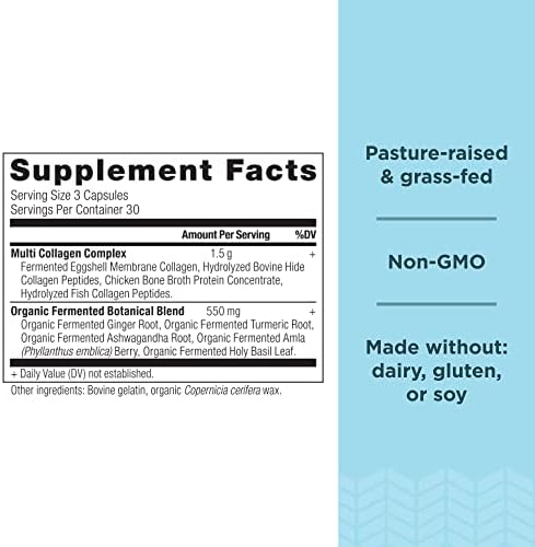 Ancient Nutrition Hydrolyzed Multi Collagen Peptides Capsules | Women & Men, Vitamin C, Probiotics, Grass-fed Hydrolyzed Collagen, Supports Skin, Hair