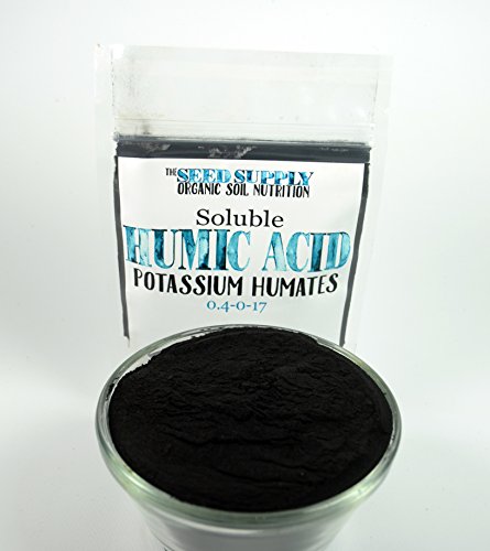 2 Ounces Soluble Humic Acid Powder Fertilizer- Potassium Humates - Natural Organic Humus