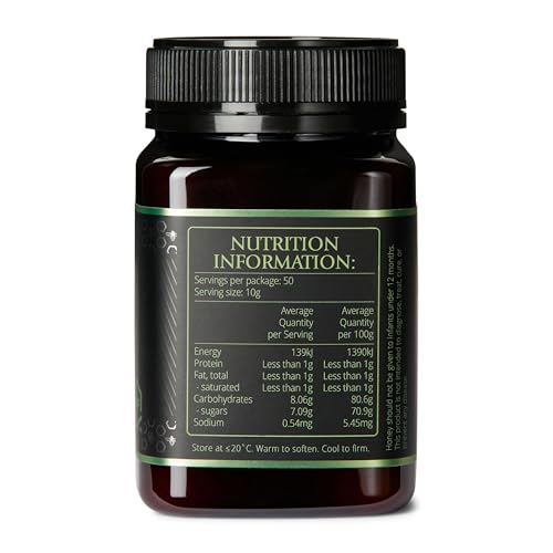 BeeNZ Raw Mānuka Honey, Certified UMF 5+ (MGO 83+), Pure New Zealand Monofloral Mānuka, Natural Sweetener, Superfood for Daily Wellness Support, No Sugar Added, Traceable from Hive to Jar, 17.6 oz/500g