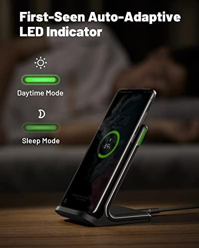 INIU Wireless Charger, 15W Fast Wireless Charging Phone Station with LED