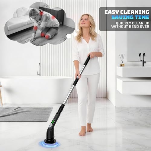 Electric Spin Scrubber, 2-Speed Cleaning Brush