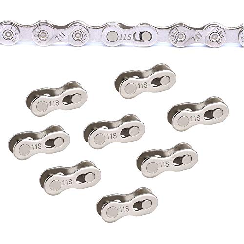 8 Pairs Reusable Bicycle Missing Link for 6, 7, 8, 9, 10,11,12 Speed Chain (11 Speed)
