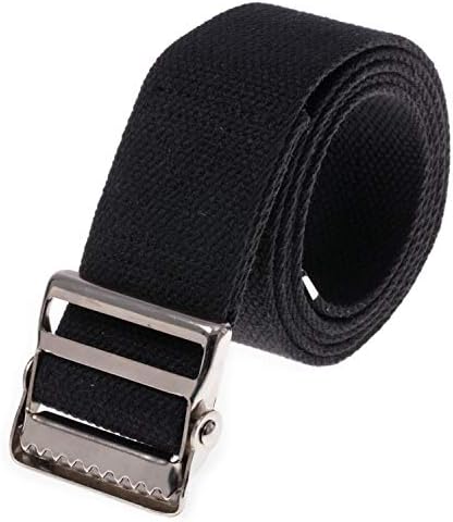 COW&COW Transfer and Gait Belt with Metal Buckle - Transfer Walking and Standing Assist Aid for Caregiver Nurse Therapist 2 inches (Beige with Stripes, 60")