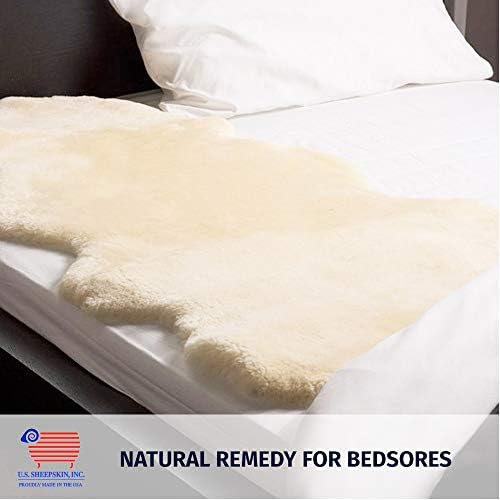Medical Sheepskin Pelt Pads for Bedsores and Pressure Sores, Large Size (38” x 24” x 1”) | Large Size