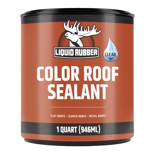 Liquid Rubber Color Roof Sealant - Flat & Metal, White, 1 Gallon | Elastomeric Roof Coating - Waterproof, UV-Stable & Flexible - Compatible with Low-Slope Roofs, Resists Cracking & Chipping