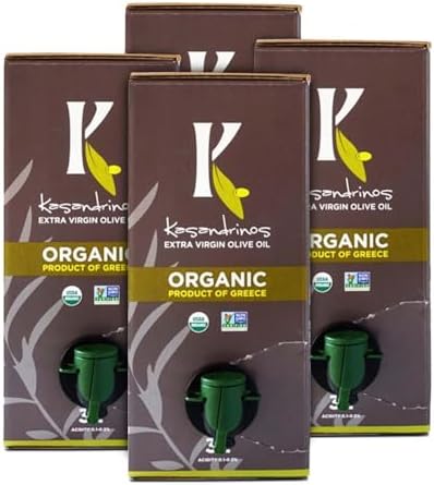 Kasandrinos Organic Olive Oil Extra Virgin, Polyphenol Rich Greek Olive Oil, 100% Organic First Cold Pressed, Mild + Delicate Flavor, Verified by Non GMO, 500 ml / 16.9 oz