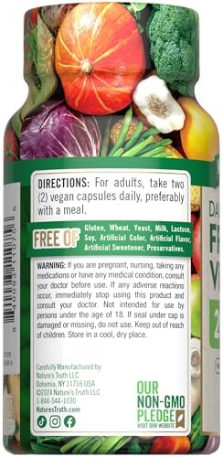 Nature's Truth Super Fruits and Veggies | 60 Vegan Capsules
