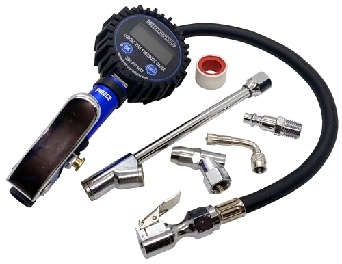 Preece 300PSI Digital Tire Pressure Gauge and Inflator with Accessory Kit