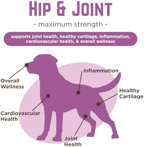 Dr. Joseph's VetPro Complete Dog Hip & Joint Wellness Supplement – High-Strength Glucosamine, MSM, Omega & Chondroitin Chews and Breeds – Vet Formulated Chicken Dog Treat - 120 Count