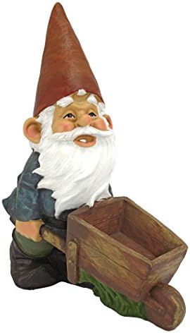 Design Toscano Garden Gnome Statue - Digger The Gnome - Outdoor Garden Gnomes - Funny Lawn Gnome Statues