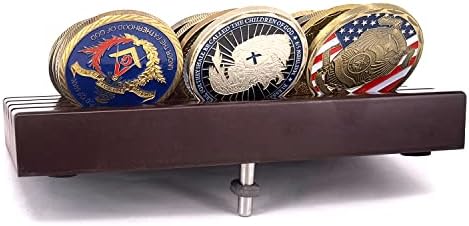 Joygulls Military Collectible Challenge Coin Display Holder Stand Holds 16-18 Coins