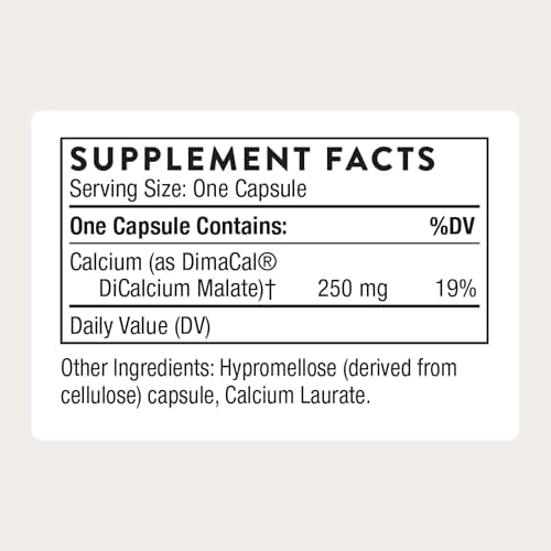 THORNE Calcium, Chelated DiCalcium Malate Supplement, 120 Capsules | Supports Strong Bones & Teeth