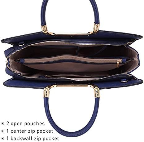 Womens Handbag Top Handle Shoulder Bag Tote Satchel Purse Work Bag with Matching Wallet