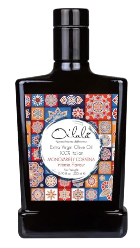 Oilala Extra Virgin Olive Oil, Coratina, High Polyphenols 765 mg/kg, High Hydroxytyrosol, Great For phenolic Shot, Drinking, Oleocanthal Rich Robust, Puglia Italy, Italian family farm, Single Source, Gold Medal NYIOOC (16.9 FL Oz)