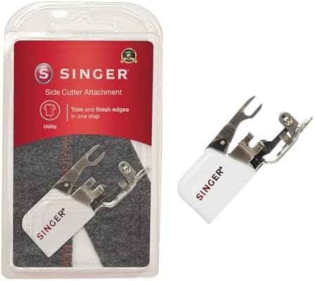 SINGER® Side Cutter Attachment, Compatible with Low-Shank Sewing Machines | Trims and finishes fabric edges, ideal zigzag stitching
