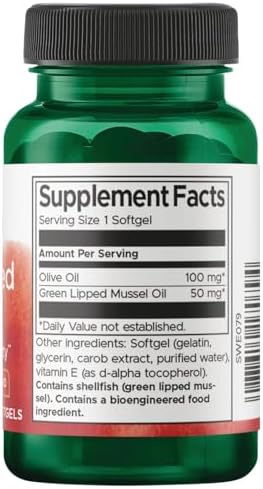 Swanson New Zealand Green Lipped Mussel Oil 30 Sgels (2 Pack)