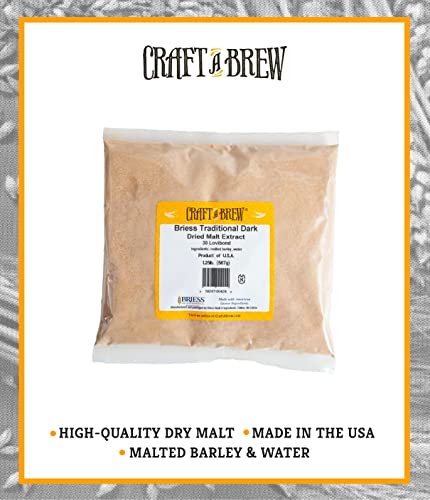 Craft a Brew - Dry Malt Extract for Brew Kit -5 Pounds Bavarian Wheat - All Purpose Base Extract - For Any Beer Style - Effective Fermentation