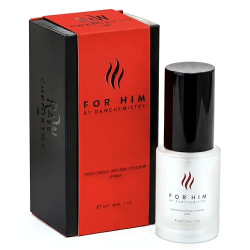 Pheromone Infused Cologne for Men - For Him 1 oz Spray by RawChemistry | Long Lasting Perfume for Men, Mens Body Spray, Premium Cologne Oil Notes, Fine Fragrances for Men, All Day Daily Use, 1 Oz